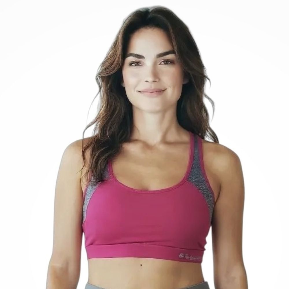 Columbia Womens Pink & Gray Sports Bra Size Small